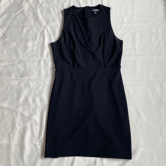 Express Black Midi Dress With Cut Out - Picture 10 of 15